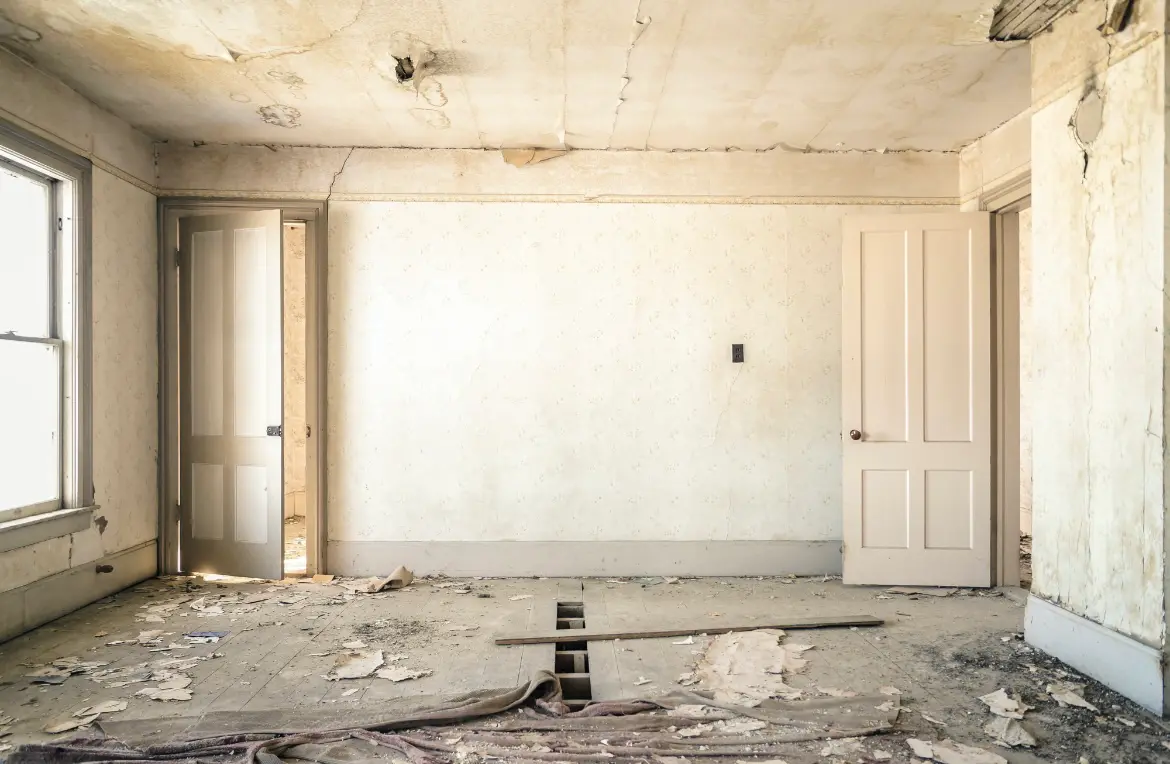 Waste disposal crew managing a cleanout project in Fort Riley